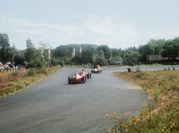 Mike Hawthorn, Juan Manuel Fangio, Peter Collins