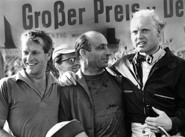Peter Collins, Juan Manuel Fangio, Mike Hawthorn