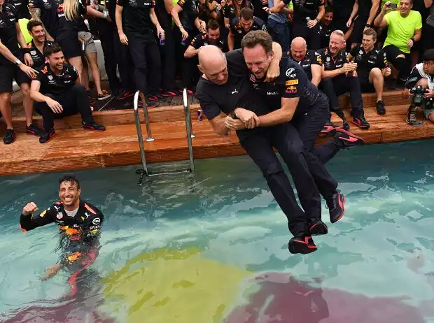 Christian Horner, Adrian Newey Titel-Bild zur News: Christian Horner, Adrian Newey