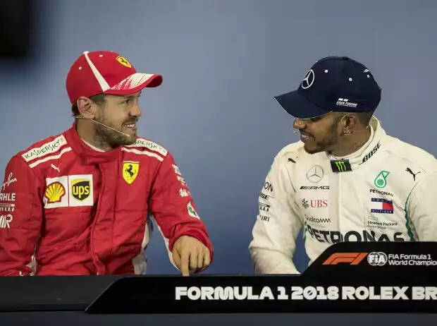 Titel-Bild zur News: Sebastian Vettel, Lewis Hamilton