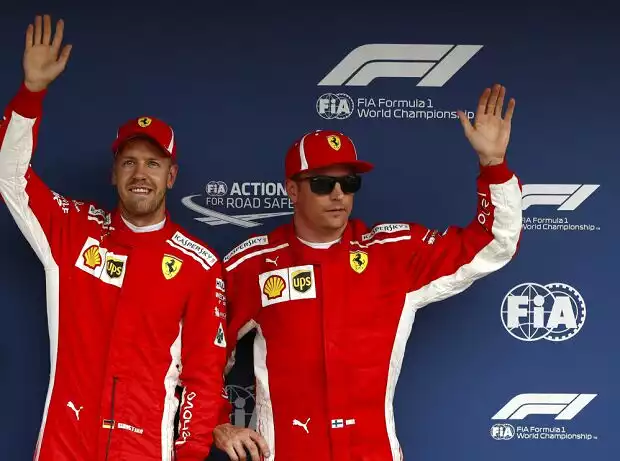 Kimi Räikkönen, Sebastian Vettel Titel-Bild zur News: Kimi Räikkönen, Sebastian Vettel