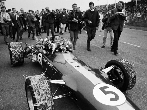 Zandvoort 1967: Rennsieger Jim Clark, Lotus 49