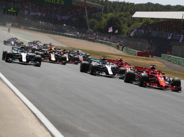 Titel-Bild zur News: Sebastian Vettel, Lewis Hamilton, Kimi Räikkönen, Valtteri Bottas, Daniel Ricciardo, Max Verstappen
