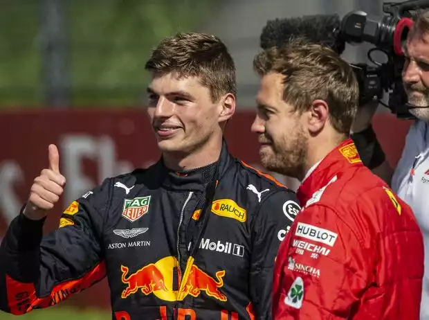 Max Verstappen, Sebastian Vettel Titel-Bild zur News: Max Verstappen, Sebastian Vettel