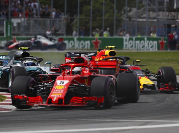 Titel-Bild zur News: Sebastian Vettel, Valtteri Bottas, Max Verstappen