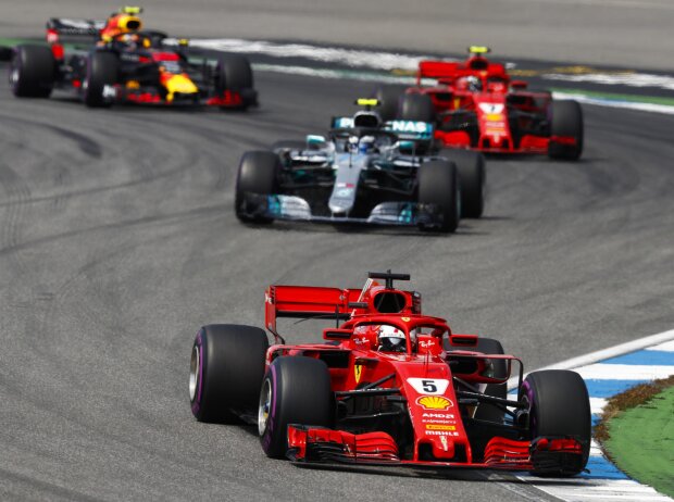 Titel-Bild zur News: Sebastian Vettel, Valtteri Bottas, Kimi Räikkönen, Max Verstappen