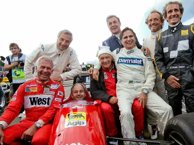 Christian Danner, Riccardo Patrese, Gerhard Berger, Niki Lauda, Jean Alesi, Pierluigi Martini, Alain Prost Titel-Bild zur News: Christian Danner, Riccardo Patrese, Gerhard Berger, Niki Lauda, Jean Alesi, Pierluigi Martini, Alain Prost