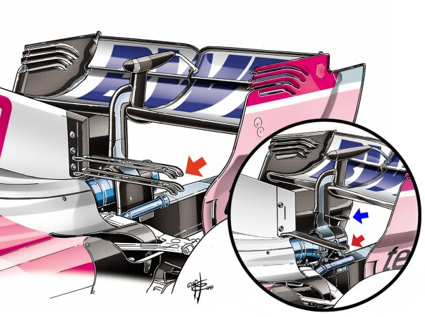 Force India VJM11, T-Flügel