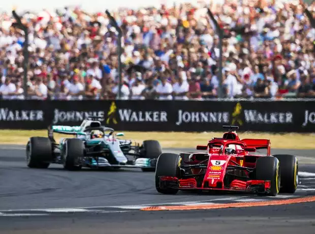 Titel-Bild zur News: Sebastian Vettel, Lewis Hamilton