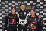 Timmy Hansen, Johan Kristoffersson und Sebastien Loeb 