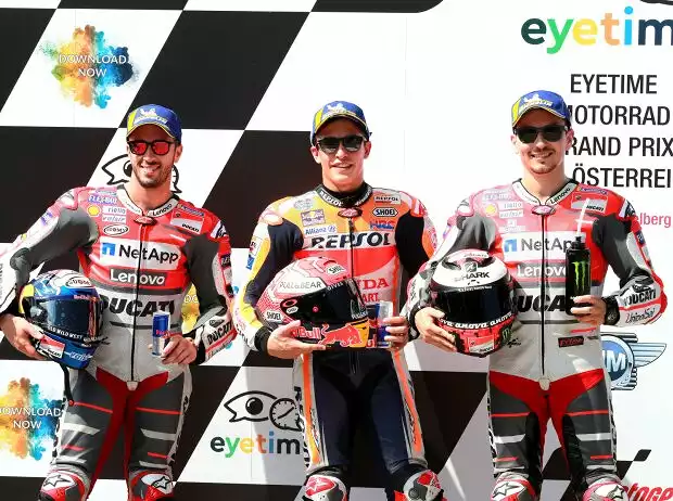 Marc Marquez, Andrea Dovizioso, Jorge Lorenzo Titel-Bild zur News: Marc Marquez, Andrea Dovizioso, Jorge Lorenzo