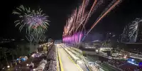 Singapur 2017: Spektakuläres Feuerwerk erhellt den Nachthimmel, während die Zielflagge geschwenkt wird