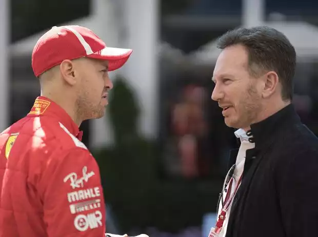 Sebastian Vettel, Christian Horner Titel-Bild zur News: Sebastian Vettel, Christian Horner