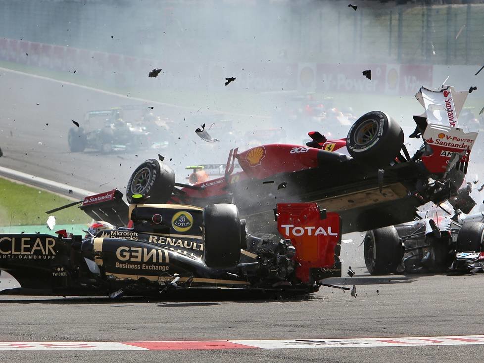 Romain Grosjean, Fernando Alonso, Lewis Hamilton, Sergio Perez