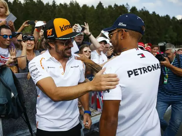 Titel-Bild zur News: Fernando Alonso, Lewis Hamilton