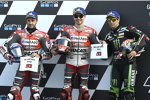 Jorge Lorenzo (Ducati), Andrea Dovizioso (Ducati) und Johann Zarco (Tech 3) 