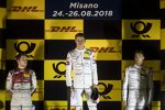 Paul di Resta (HWA-Mercedes), Robin Frijns (Abt-Audi) und Edoardo Mortara (HWA-Mercedes) 