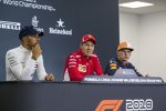 Lewis Hamilton (Mercedes), Sebastian Vettel (Ferrari) und Max Verstappen (Red Bull) 