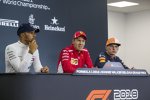 Lewis Hamilton (Mercedes), Sebastian Vettel (Ferrari) und Max Verstappen (Red Bull) 