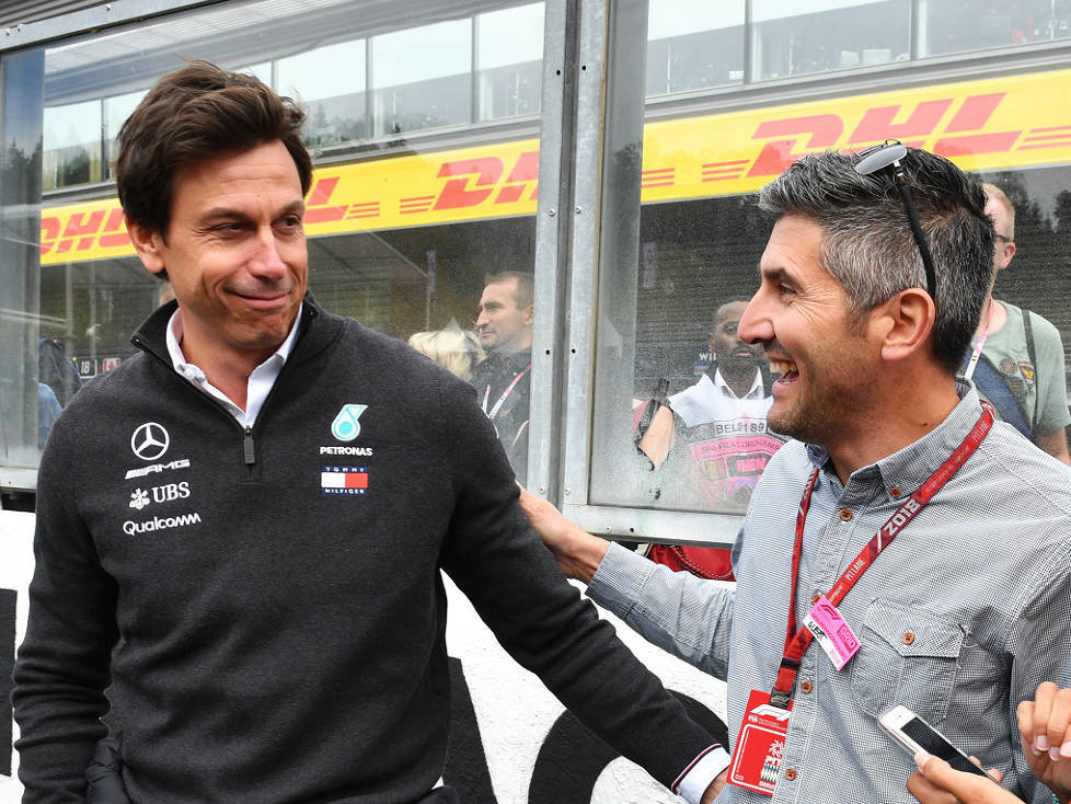 Toto Wolff mit dem Vater von Esteban Ocon