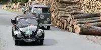 Sachsen Classic 2018: Team Autostadt mit dem Volkswagen Typ 1 Pritschenwagen (1951), gefolgt vom Volkswagen Transporter T 1