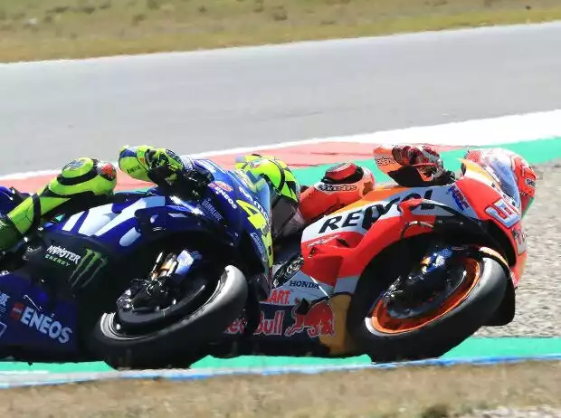 Titel-Bild zur News: Marc Marquez, Valentino Rossi