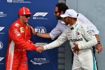 Kimi Räikkönen (Ferrari) und Lewis Hamilton (Mercedes) 