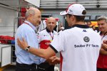 Peter Sauber und Charles Leclerc (Sauber) 