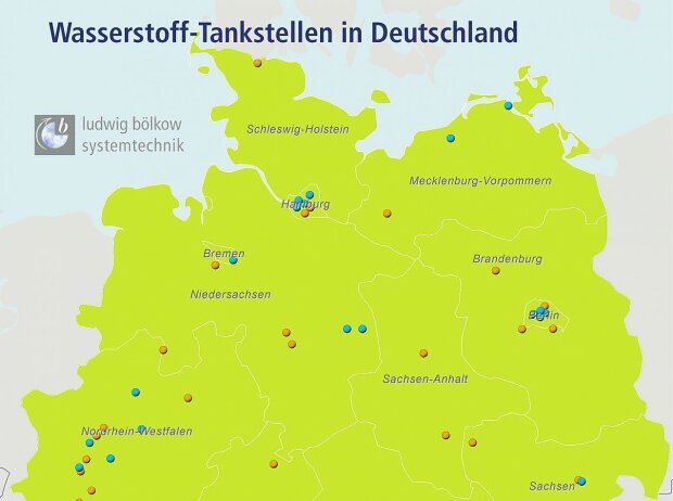 Wasserstofftankstellen in Norddeutschland - Stand Januar 2018 Wasserstofftankstellen in Norddeutschland - Stand Januar 2018