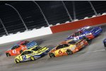 Ryan Blaney (Penske), Matt Kenseth (Roush), Darrell Wallace (Petty) und Richard Petty 