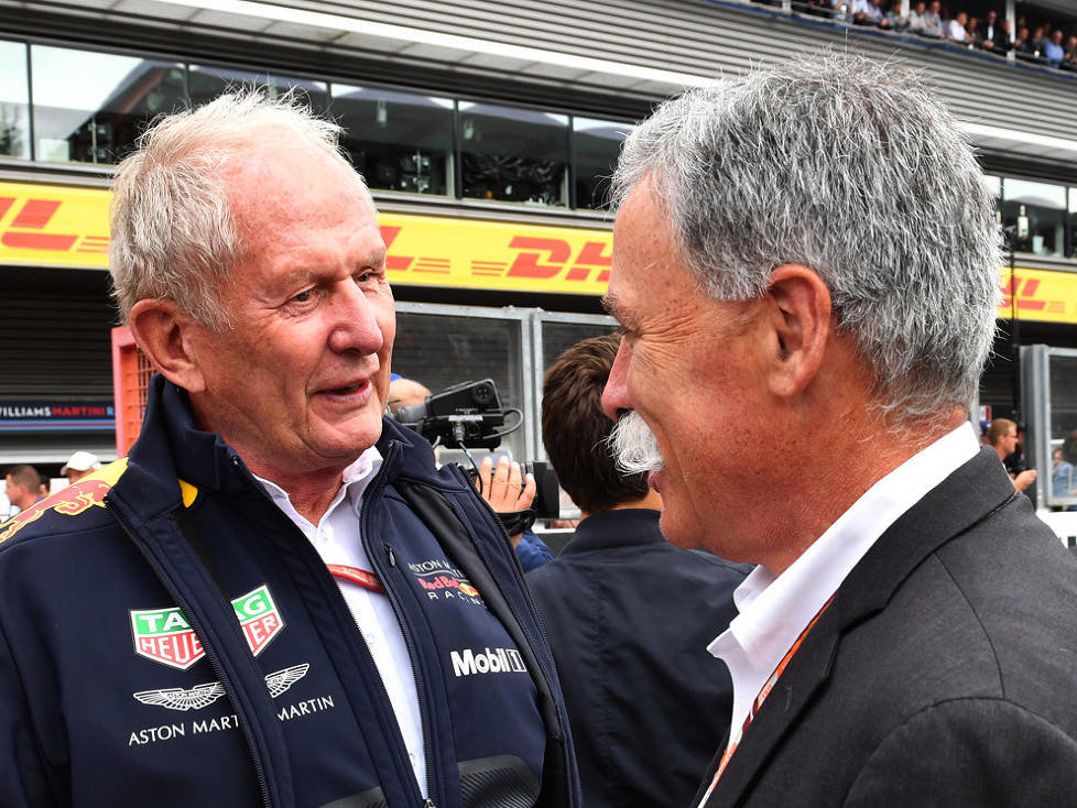 Helmut Marko und Chase Carey