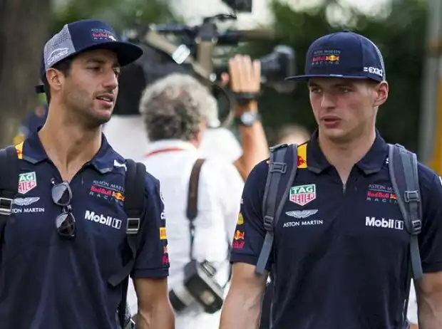 Titel-Bild zur News: Daniel Ricciardo, Max Verstappen