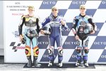 Gabriel Rodrigo (RBA BOE), Jorge Martin (Gresini) und Aron Canet (Estrella Galicia) 