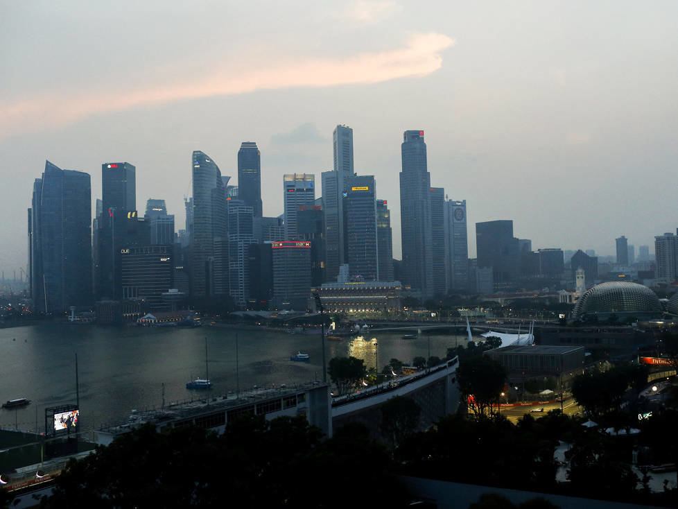 Skyline der Stadt Singapur