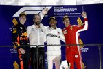 Max Verstappen (Red Bull), Lewis Hamilton (Mercedes) und Sebastian Vettel (Ferrari) 
