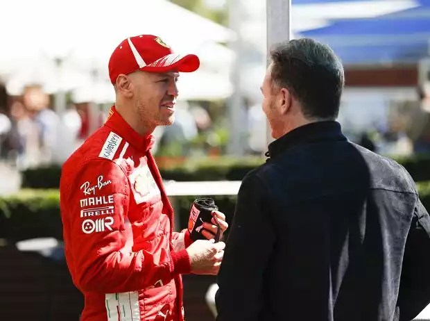 Titel-Bild zur News: Sebastian Vettel, Christian Horner