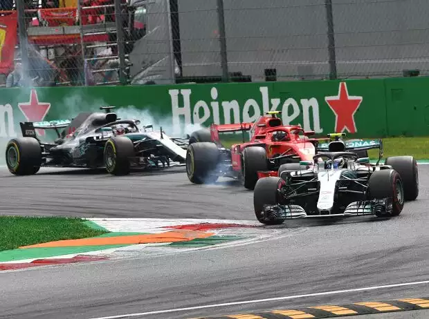 Valtteri Bottas, Kimi Räikkönen, Lewis Hamilton Titel-Bild zur News: Valtteri Bottas, Kimi Räikkönen, Lewis Hamilton