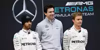 Toto Wolff, Lewis Hamilton, Nico Rosberg