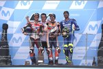 Marc Marquez (Honda), Andrea Dovizioso (Ducati) und Andrea Iannone (Suzuki) 