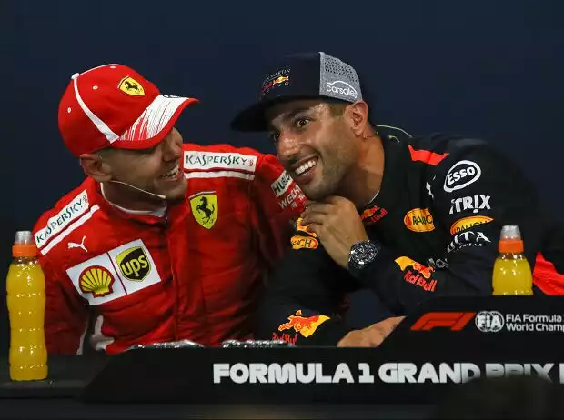 Titel-Bild zur News: Sebastian Vettel, Daniel Ricciardo