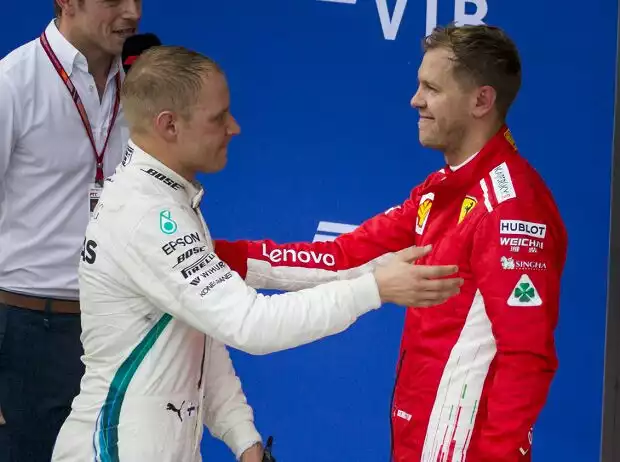 Valtteri Bottas, Sebastian Vettel Titel-Bild zur News: Valtteri Bottas, Sebastian Vettel
