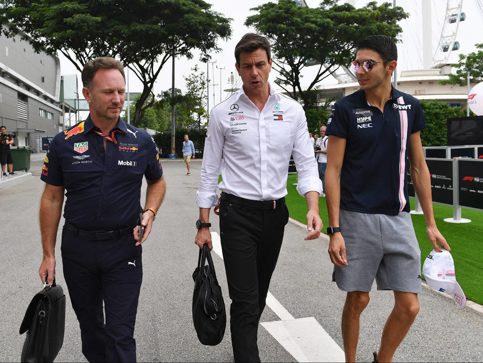 Christian Horner, Toto Wolff, Esteban Ocon