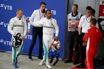 Valtteri Bottas (Mercedes), Lewis Hamilton (Mercedes), Sebastian Vettel (Ferrari) und Paul di Resta 