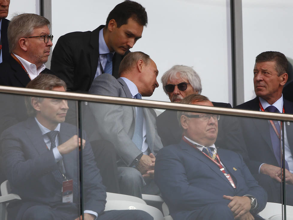 Ross Brawn, Wladimir Putin, Bernie Ecclestone