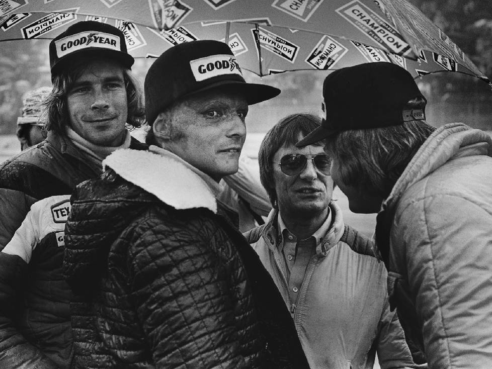 James Hunt, Niki Lauda, Bernie Ecclestone