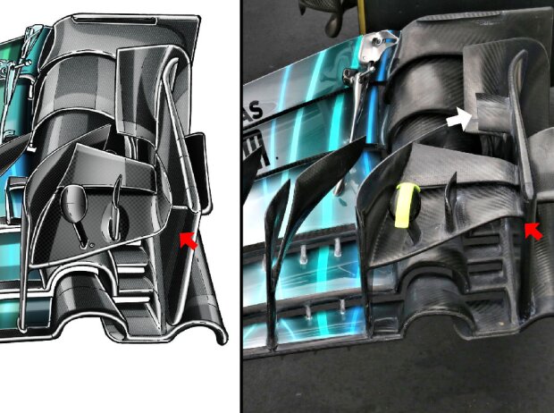 Frontflügel bei Mercedes Frontflügel bei Mercedes