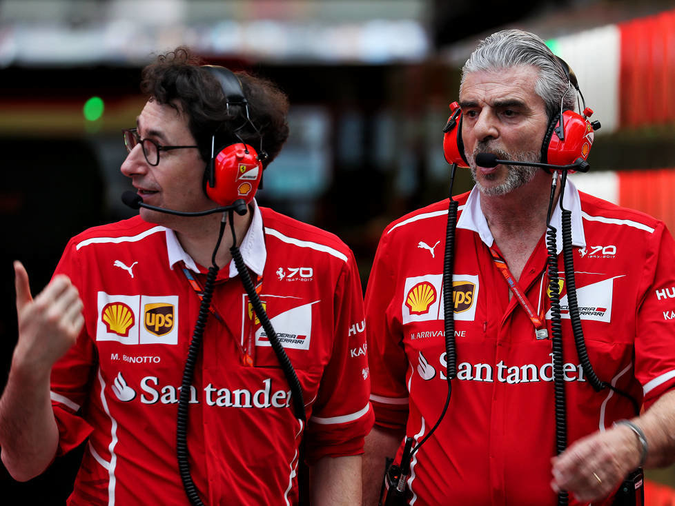 Mattia Binotto und Maurizio Arrivabene