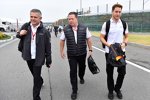 Gil de Ferran, Zak Brown und Stoffel Vandoorne (McLaren) 