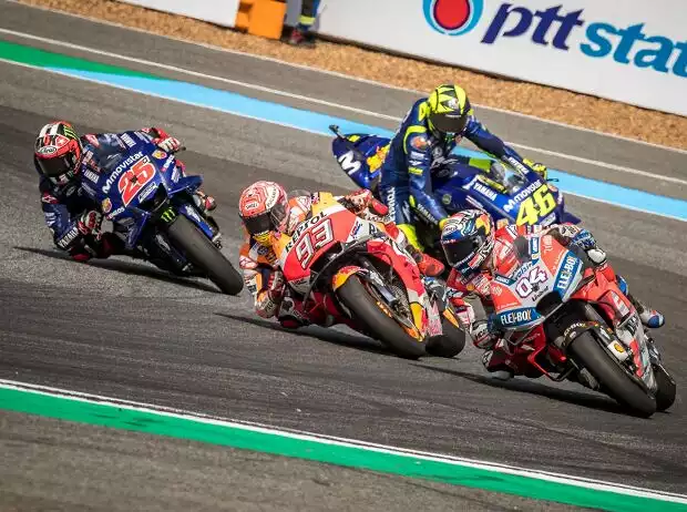 Andrea Dovizioso, Marc Marquez, Maverick Vinales, Valentino Rossi Titel-Bild zur News: Andrea Dovizioso, Marc Marquez, Maverick Vinales, Valentino Rossi