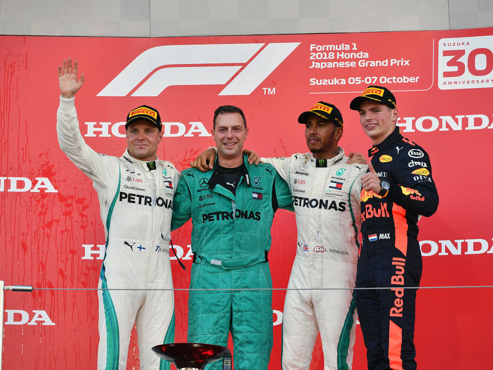 Valtteri Bottas, Lewis Hamilton, Max Verstappen